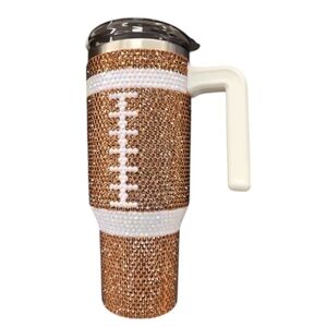 Hydrapeak 40oz Football Voyager Insulated Tumbler Hot Cold Gold Crystal NFL Game